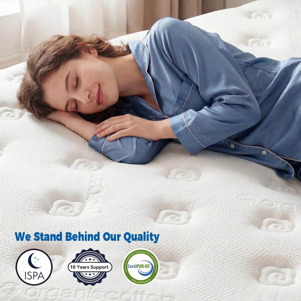 Queen 12 Inch Medium Firm Hybrid Mattress in a Box Z528632