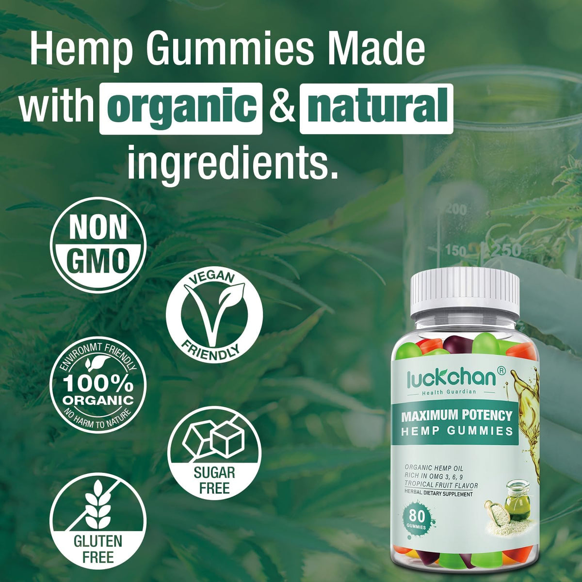 High Potency Organic Hemp Gummies 2 Packs Y245