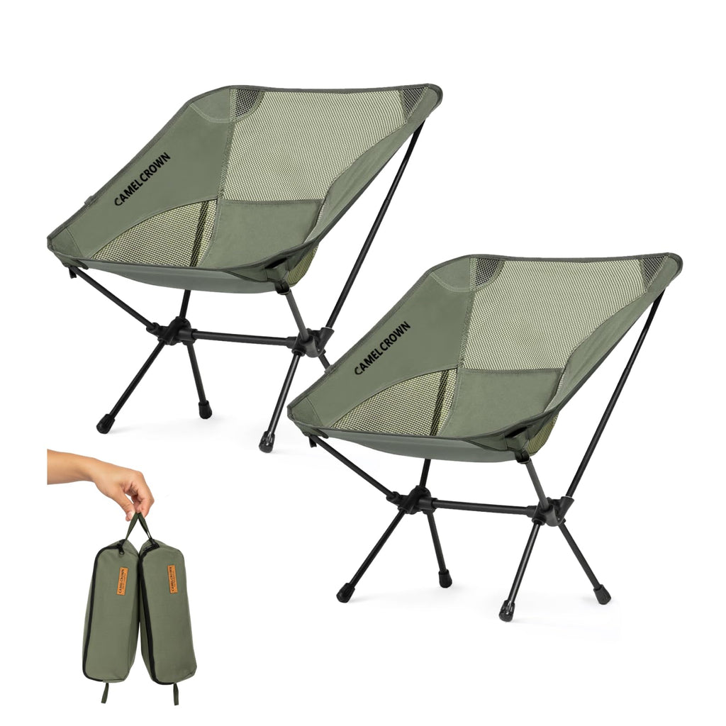 Portable Lightweight Compact Folding Mesh Camping Chair 2 Pack J87978