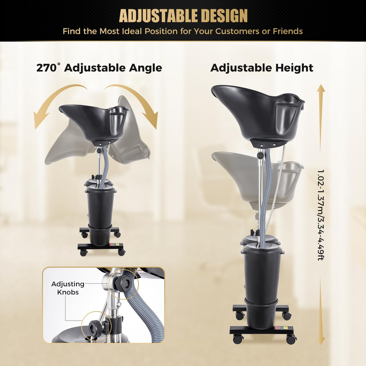 Portable Shampoo Basin with 2 Buckets V5411