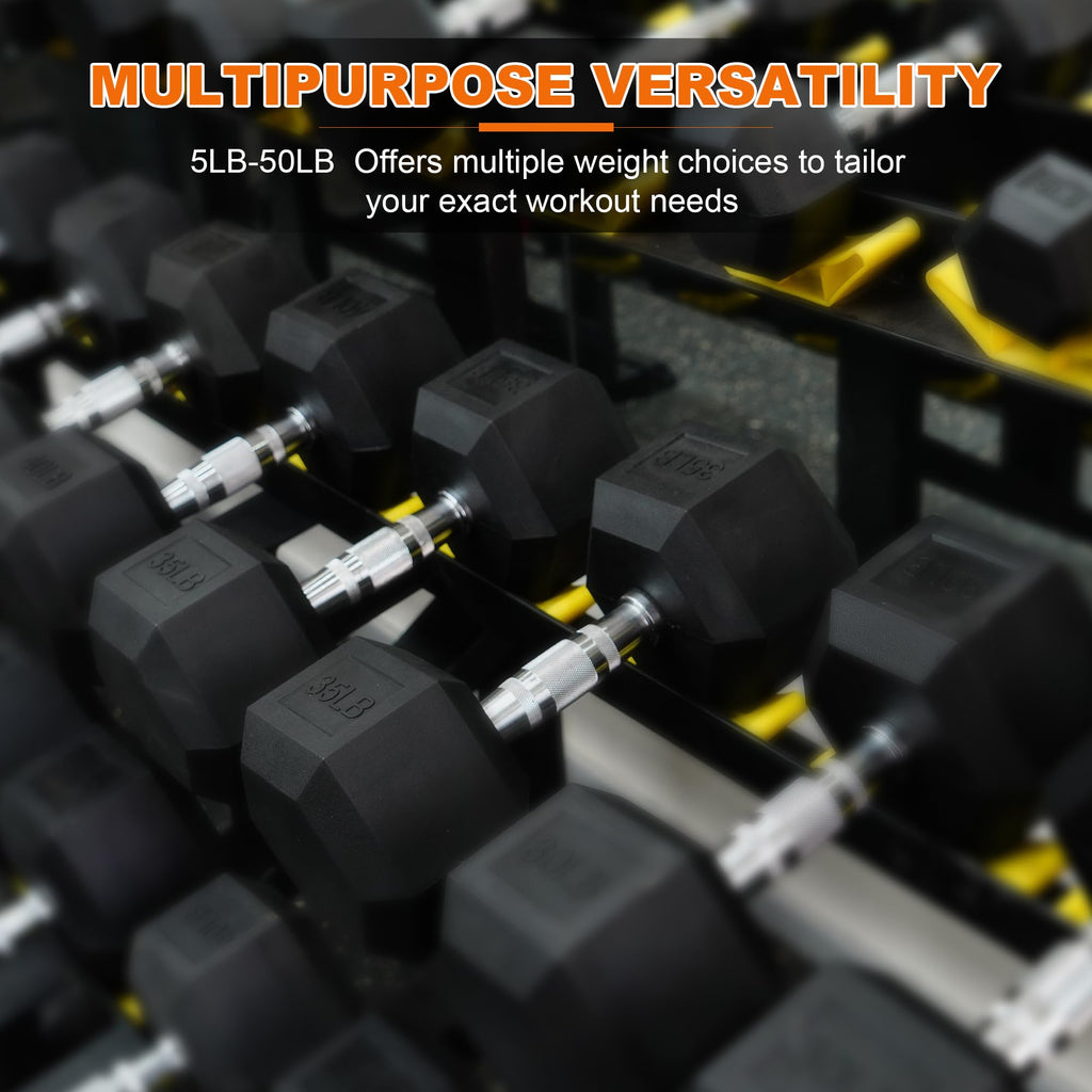 Rubber Encased Hex Dumbbell Set of 2 X423