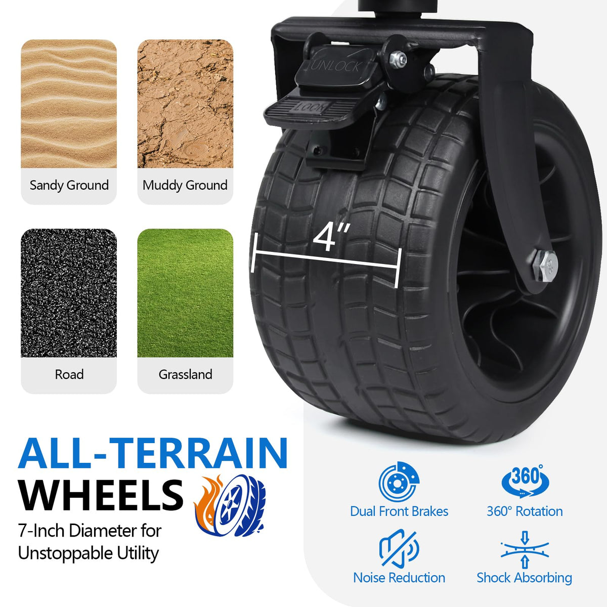 400L Foldable Utility Cart X6394