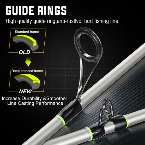 2-Piece Graphite Casting & Spinning Fishing Rod B352