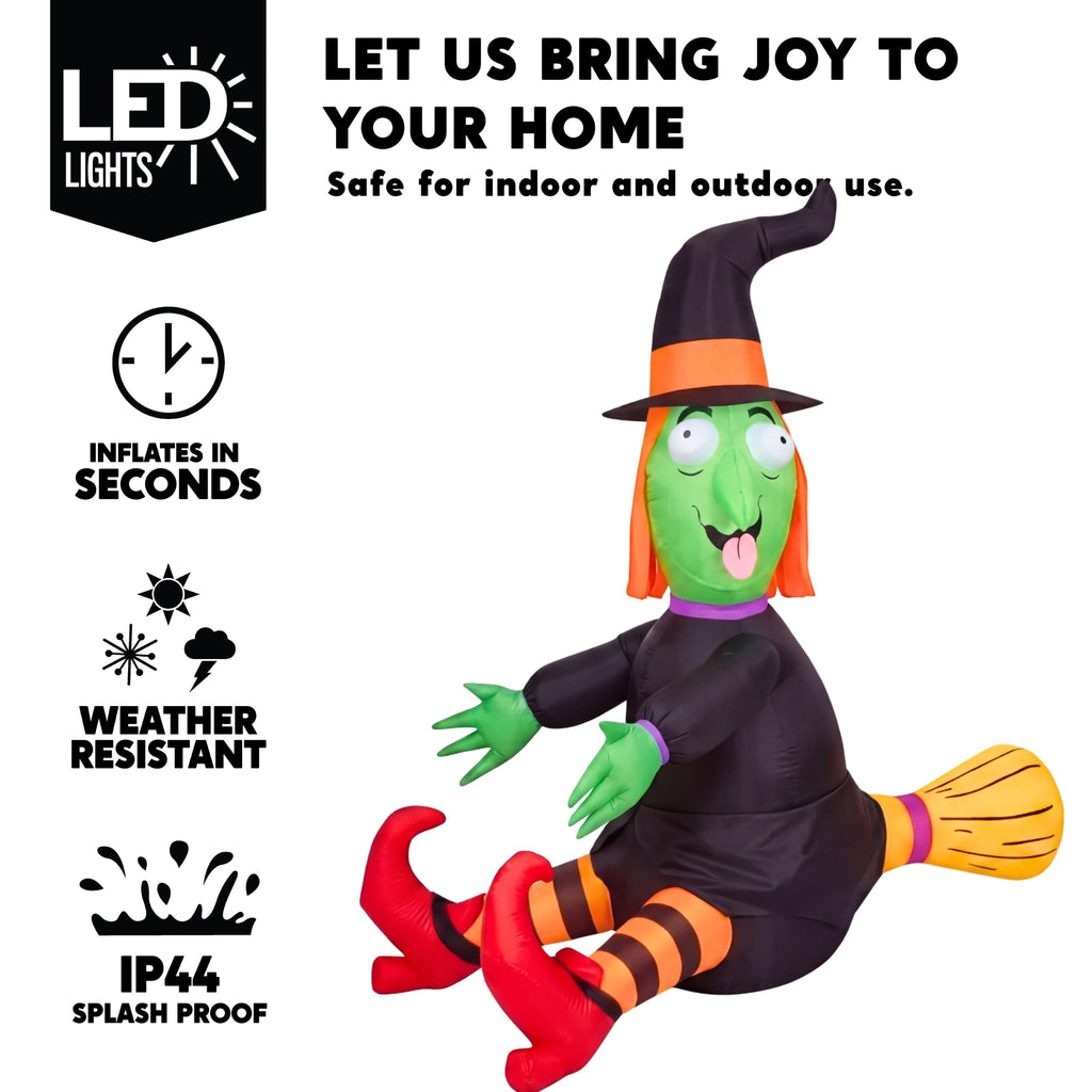4FT Inflatable Witch with LED Lights K9718
