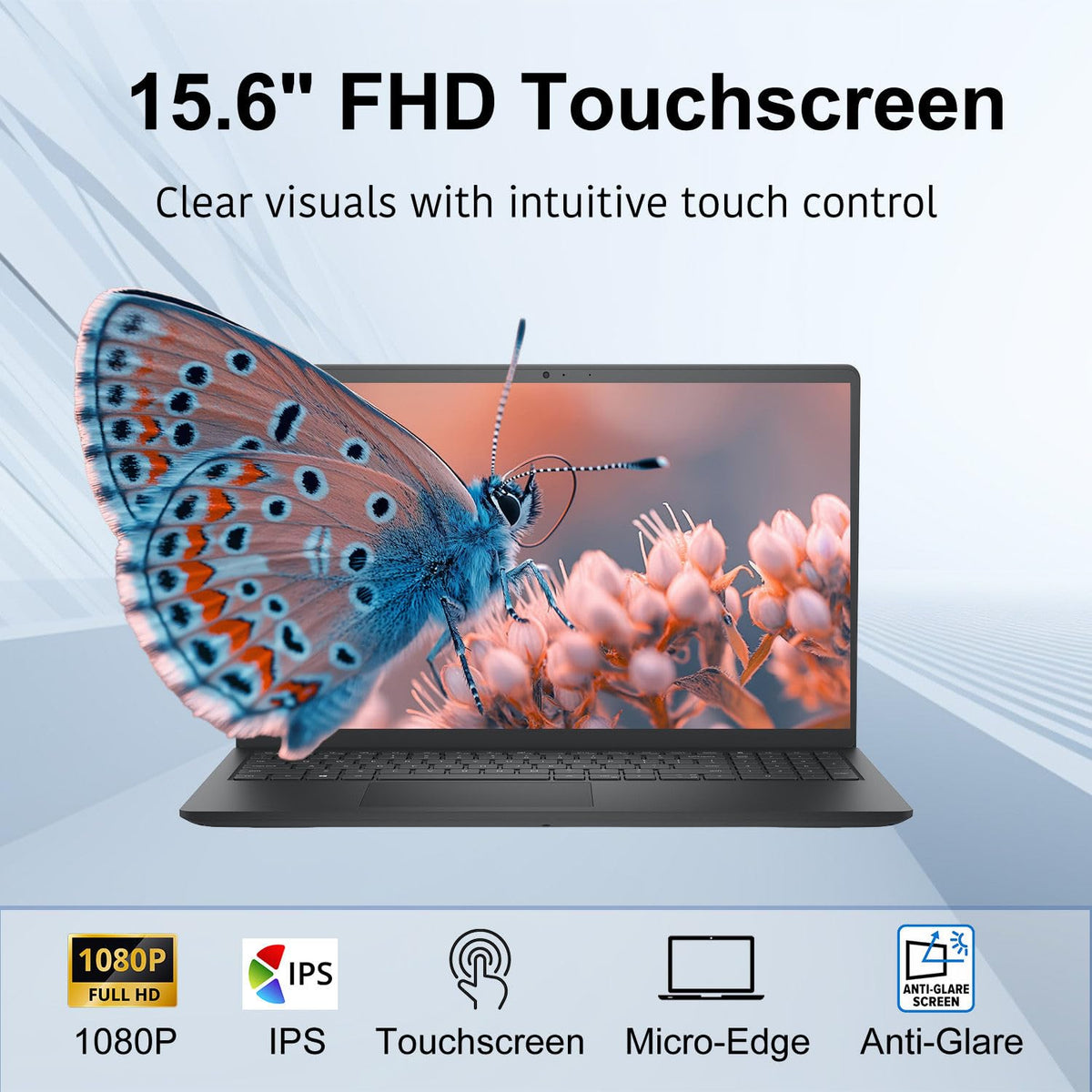 15.6" FHD Touchscreen Laptop Intel Core i5 8GB RAM 512GB SSD Windows 11 O43399