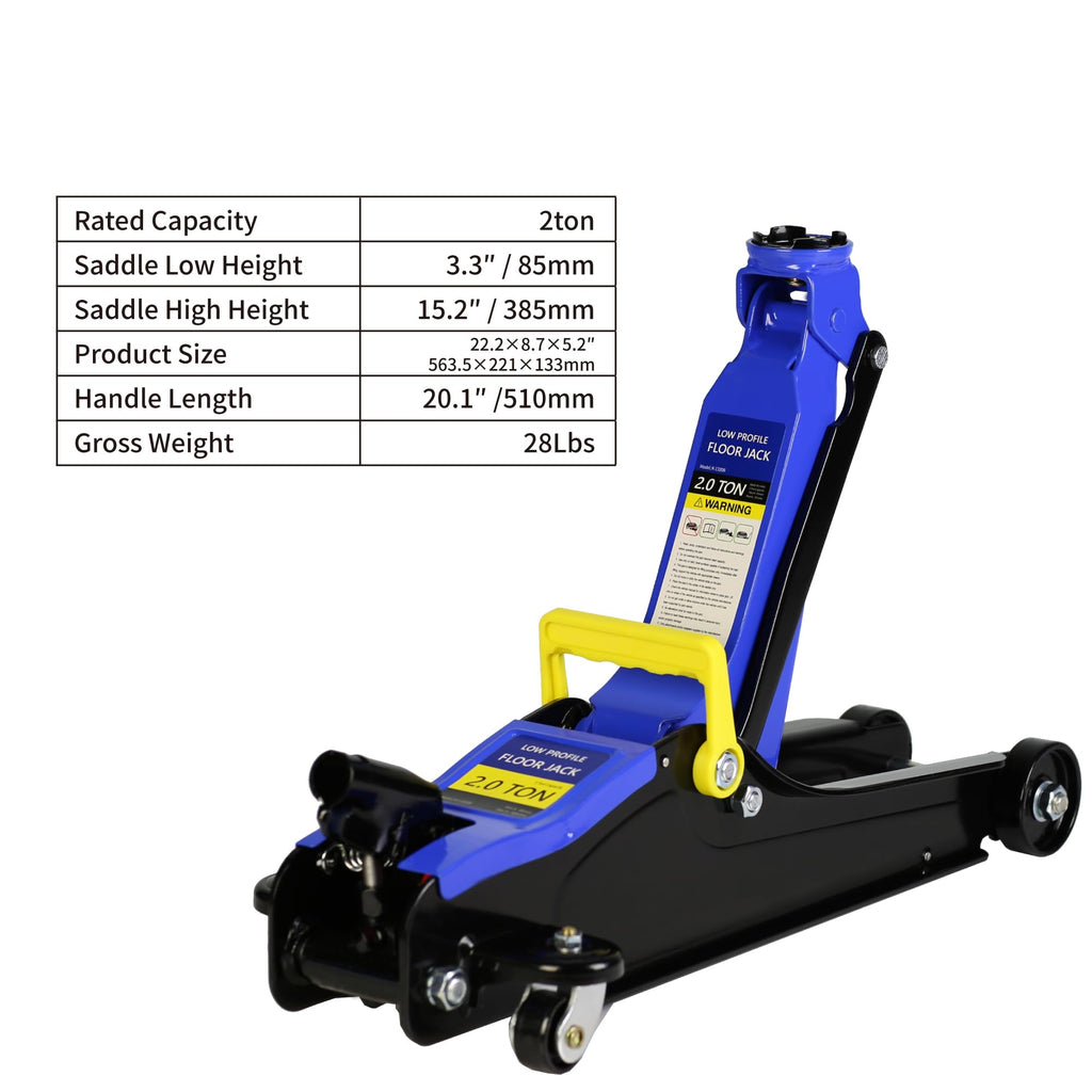 2 Ton Low Profile Steel Racing Floor Jack Z3641