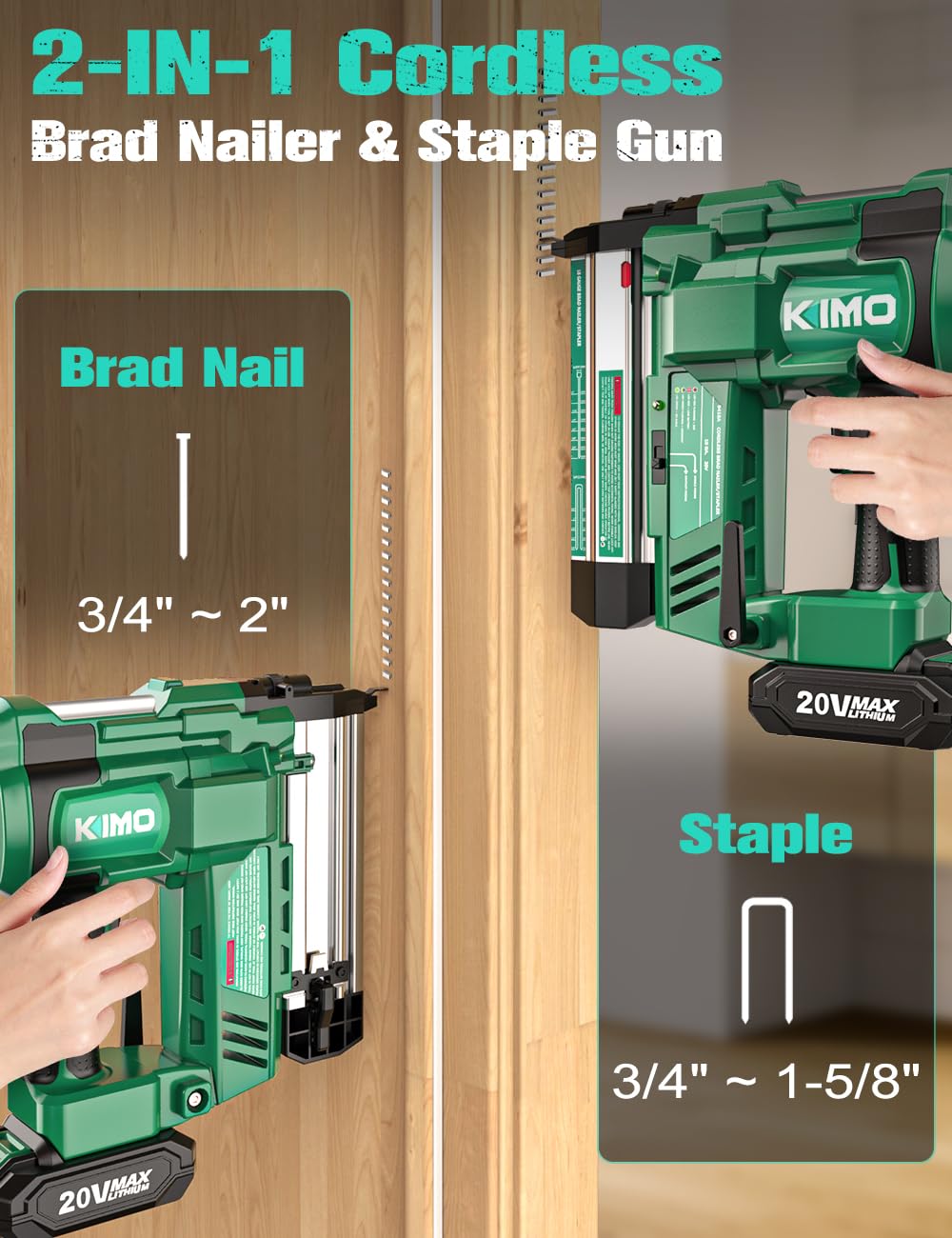 18 Gauge Cordless Brad Nailer and Stapler with Battery W71593