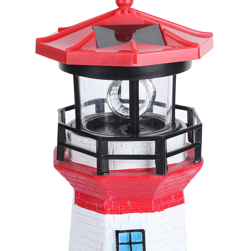 Solar Powered Rotating LED Lighthouse J1674