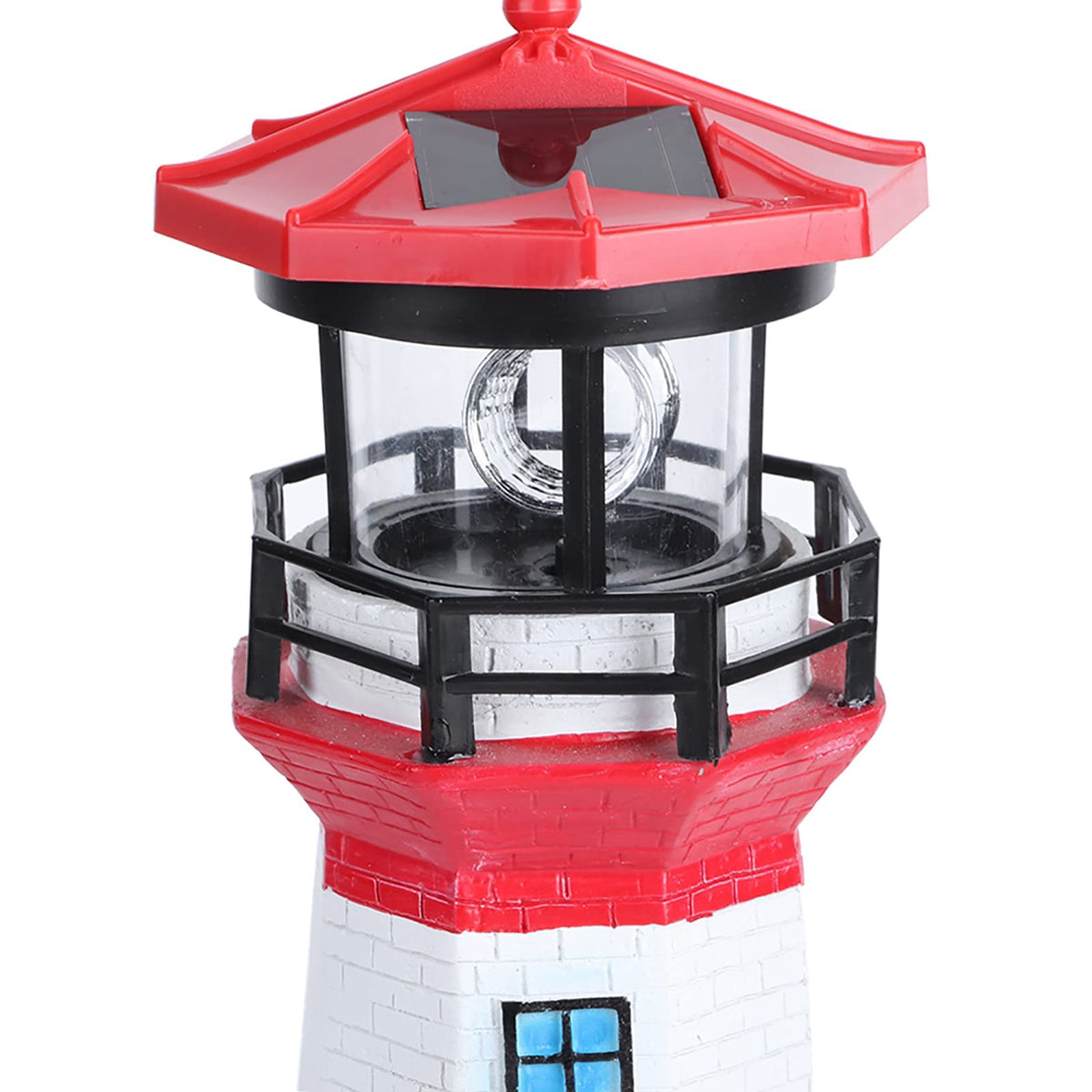 Solar Powered Rotating LED Lighthouse J1674