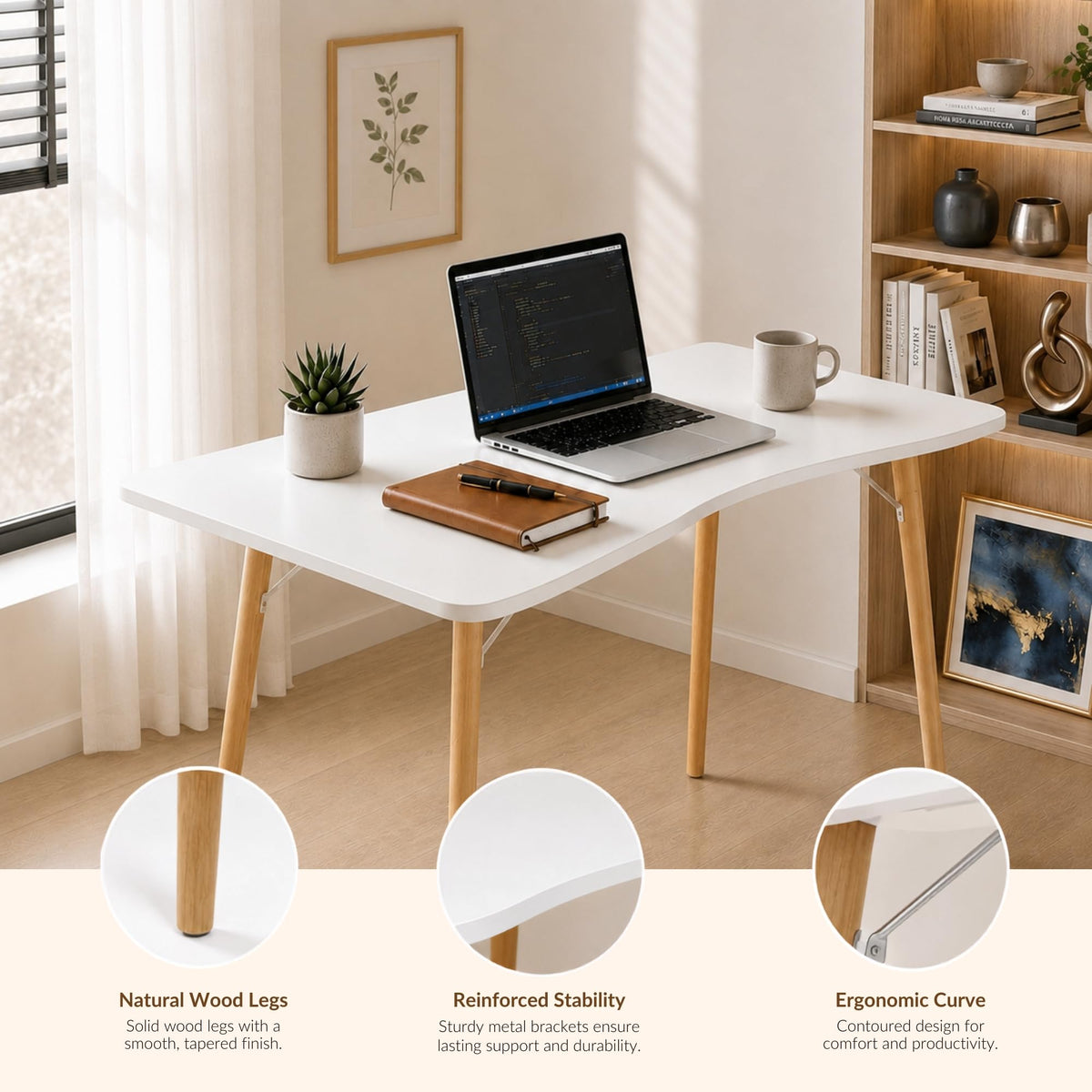 White Computer Desk P4602