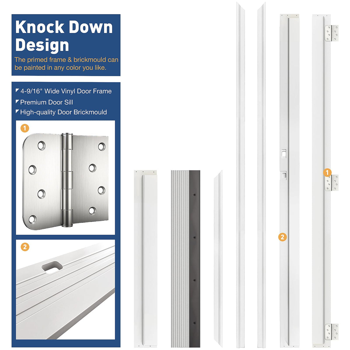 36" x 80" Fiberglass Left-Hand Inswing Entry Door X293