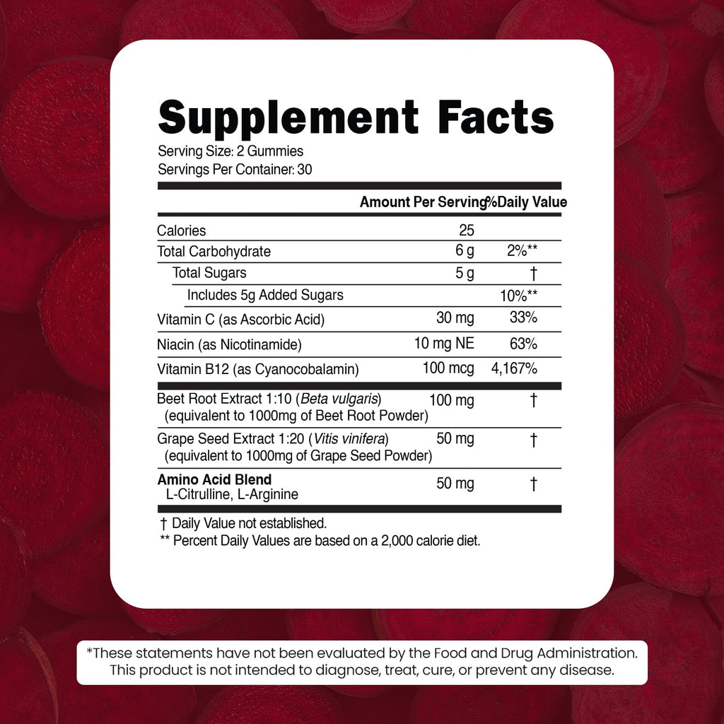 Beet Root Gummies with Grape Seed A648763
