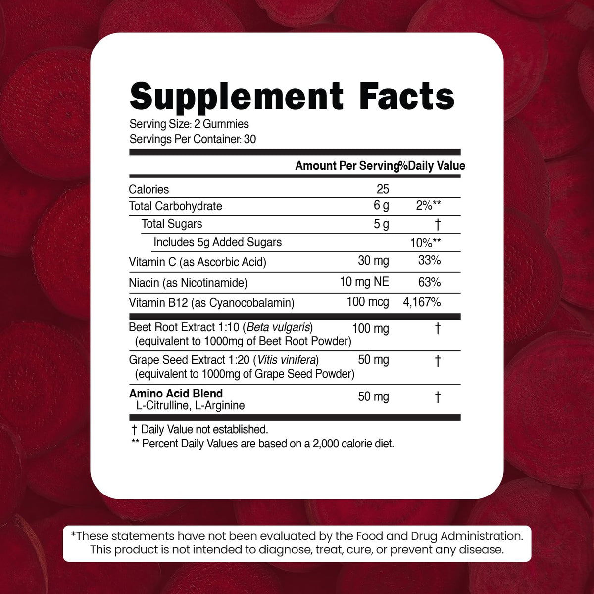 Beet Root Gummies with Grape Seed A648763