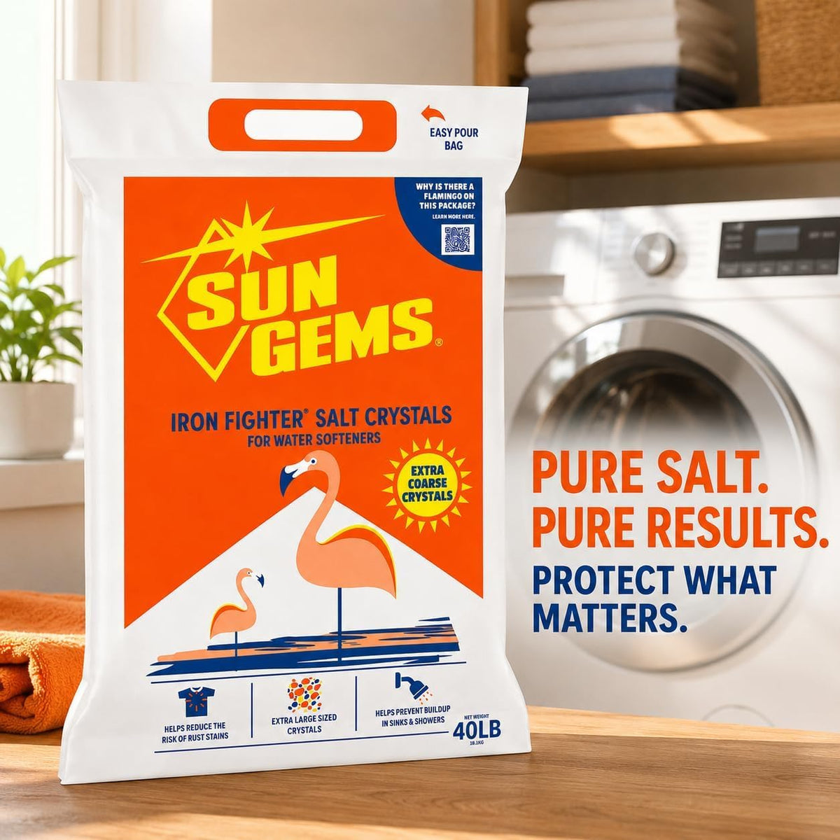 40 lb Extra Coarse Water Softener Salt Crystals K202241
