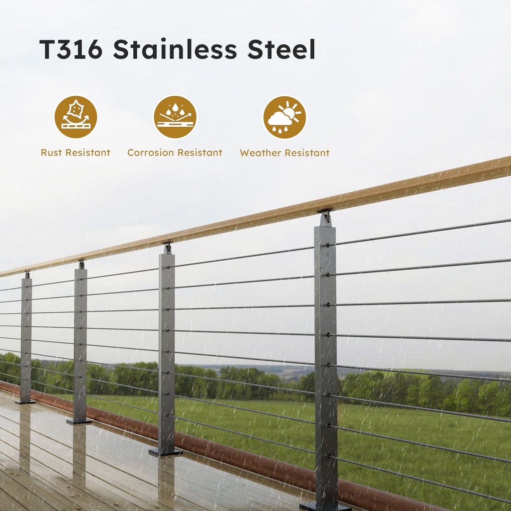 Black 1/8" Stainless Steel Cable K832