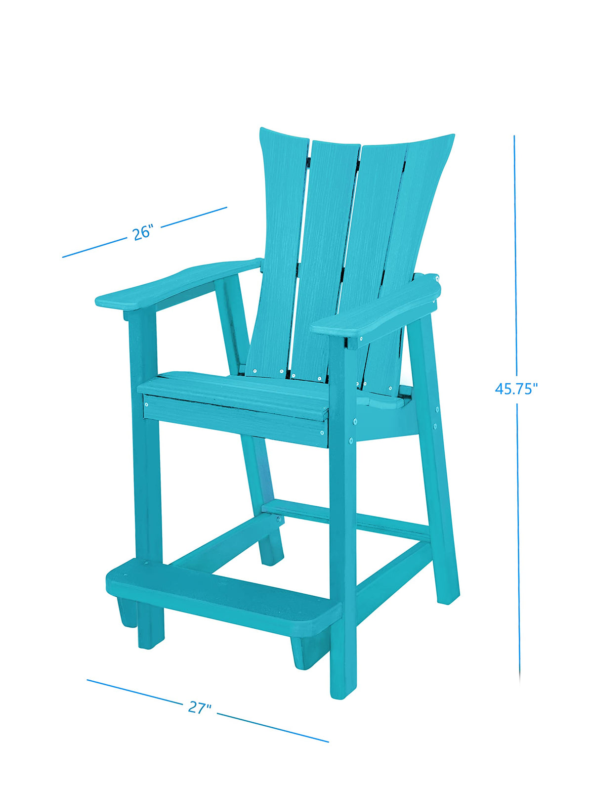 Teal Counter Height Outdoor Chair D5834