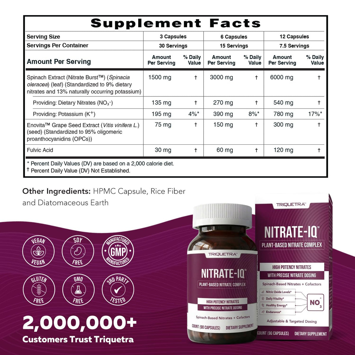 Nitrate Supplement 135mg 90 Capsules H38535
