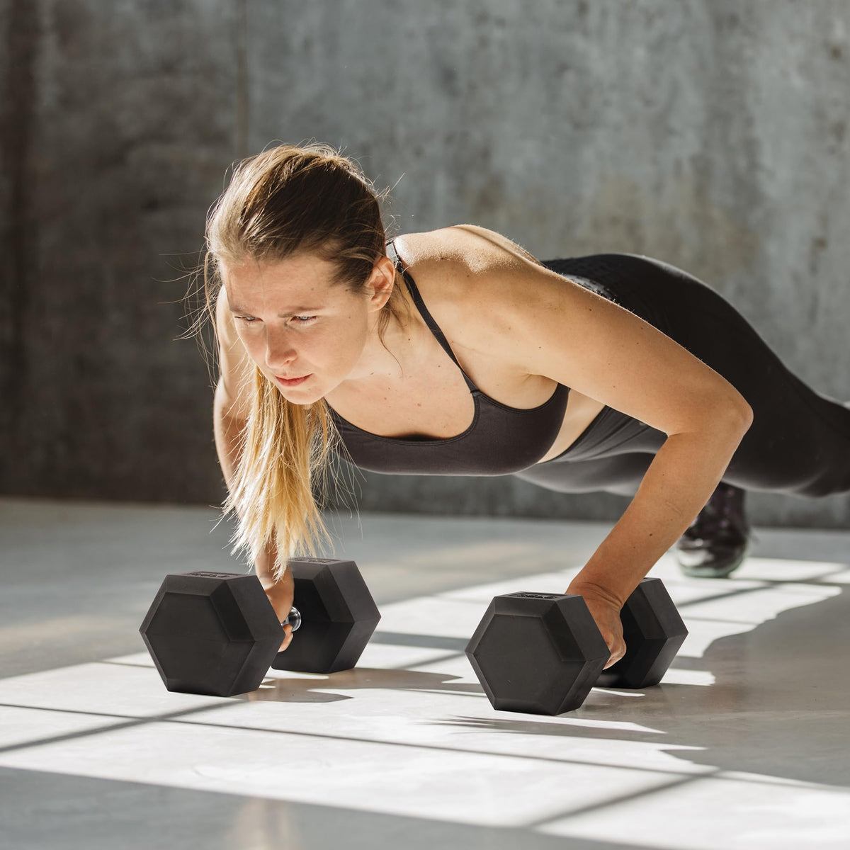 Rubber Encased Hex Dumbbell Set of 2 X423