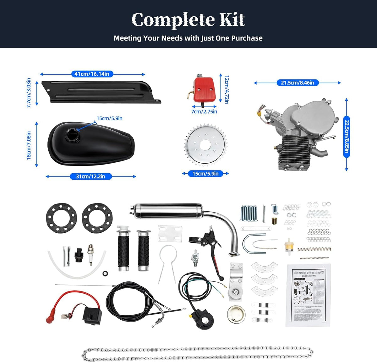 100cc 2-Stroke Bicycle Engine Kit I9858