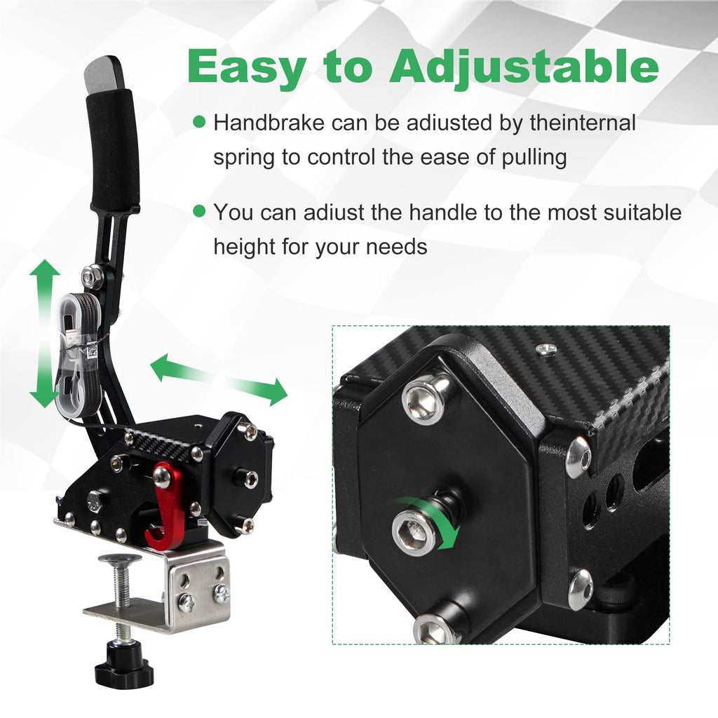 2-in-1 USB Handbrake with Hall Sensor and Clamp R848