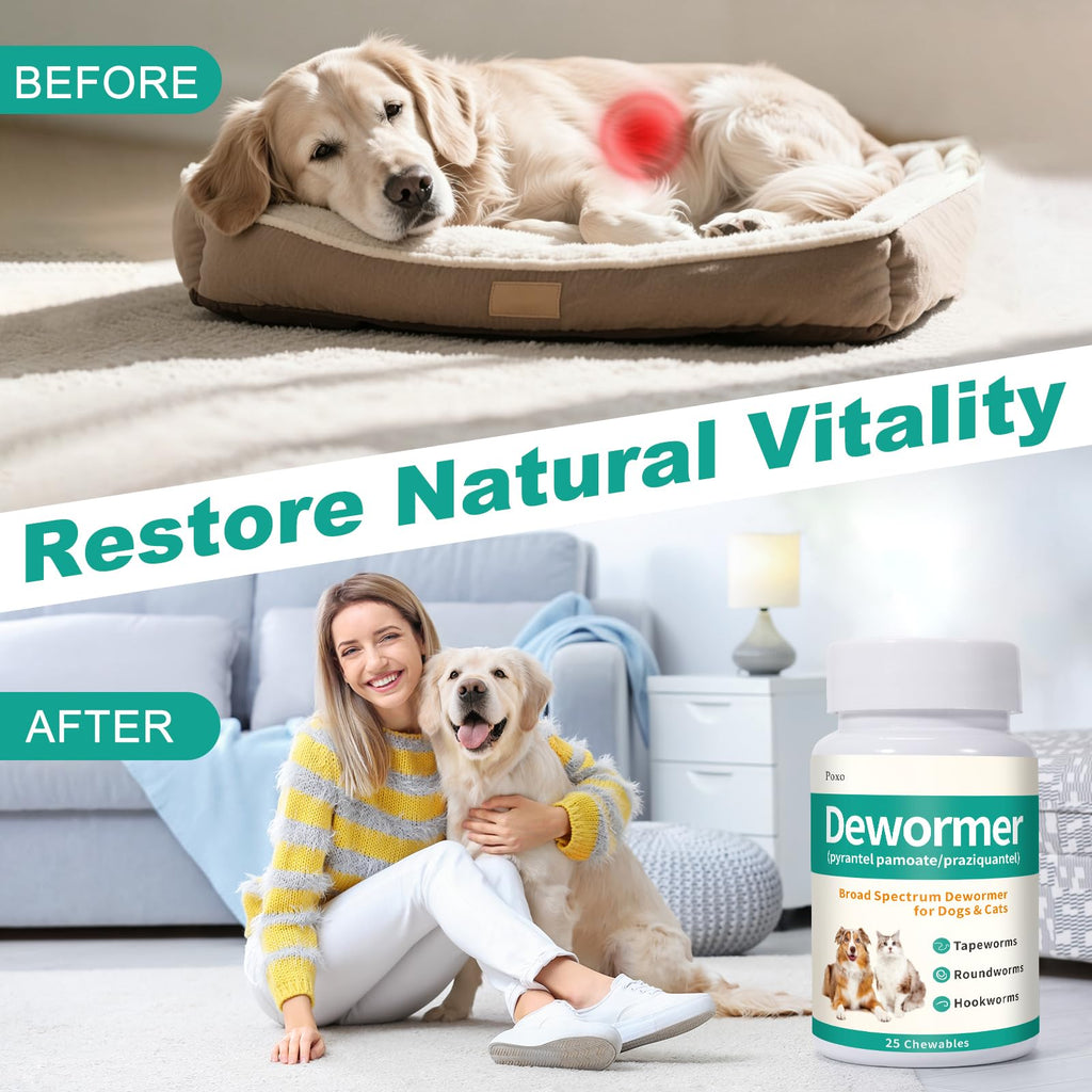 Dewormer for Dogs & Cats, 25 Chewable C238734
