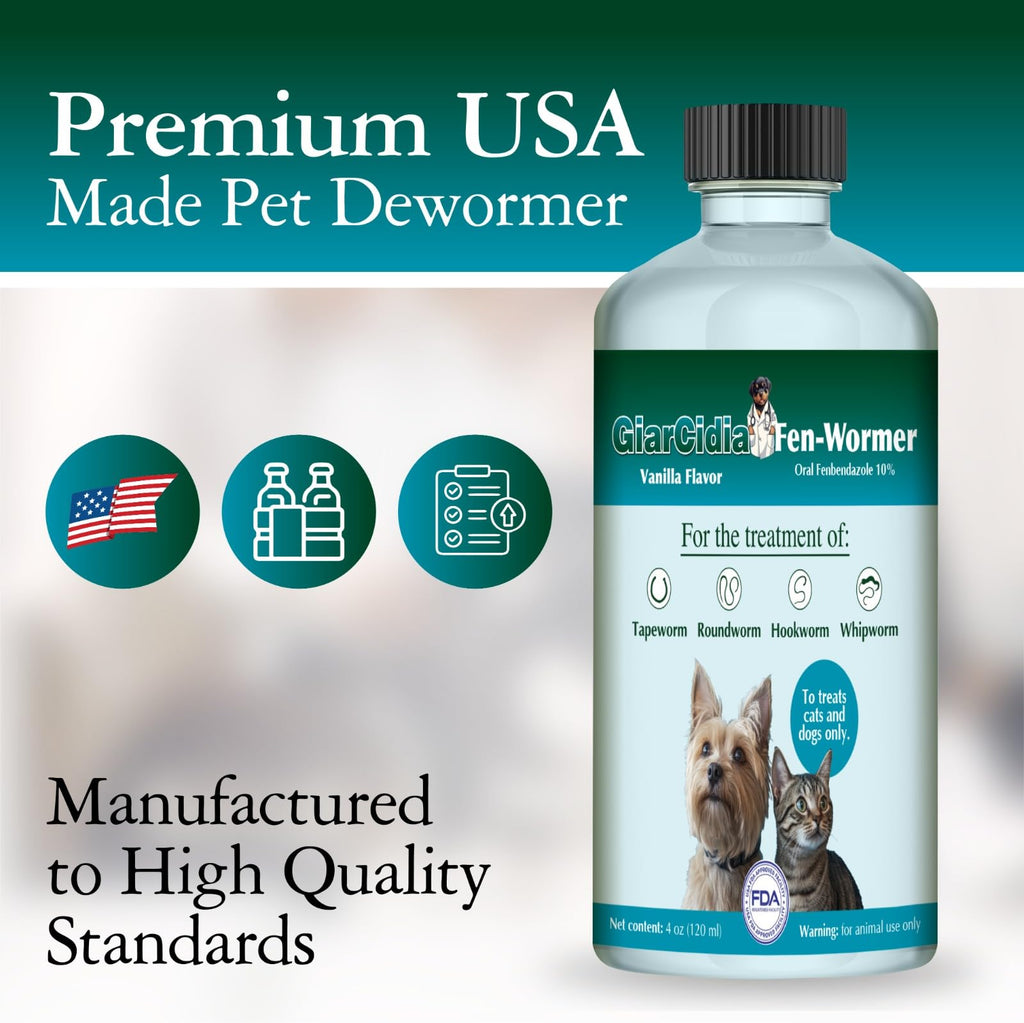4 oz Vanilla Flavour Liquid Dog & Cat Dewormer with Syringe Z39419