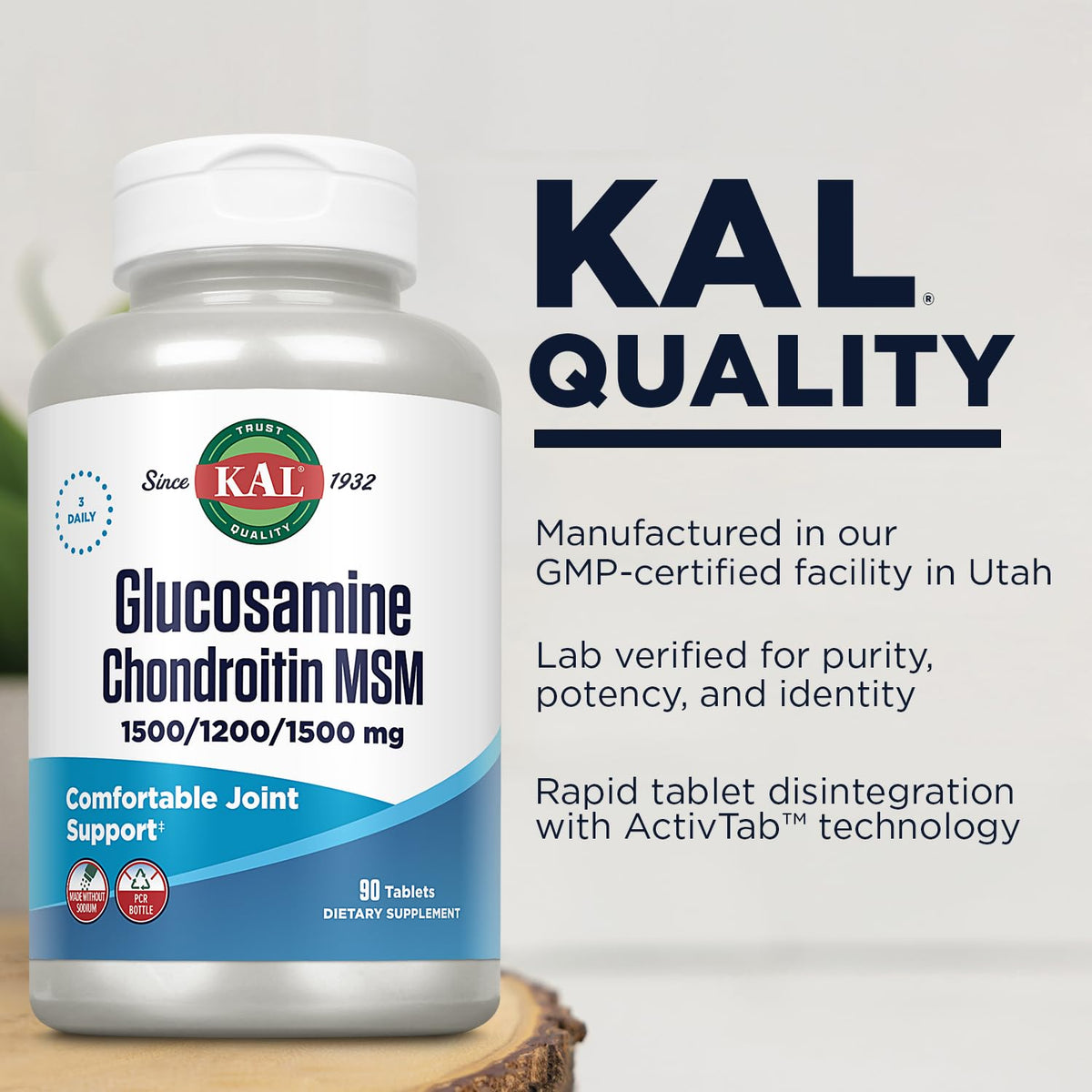Glucosamine Chondroitin MSM Joint Support Supplement 90 Tablets F32035