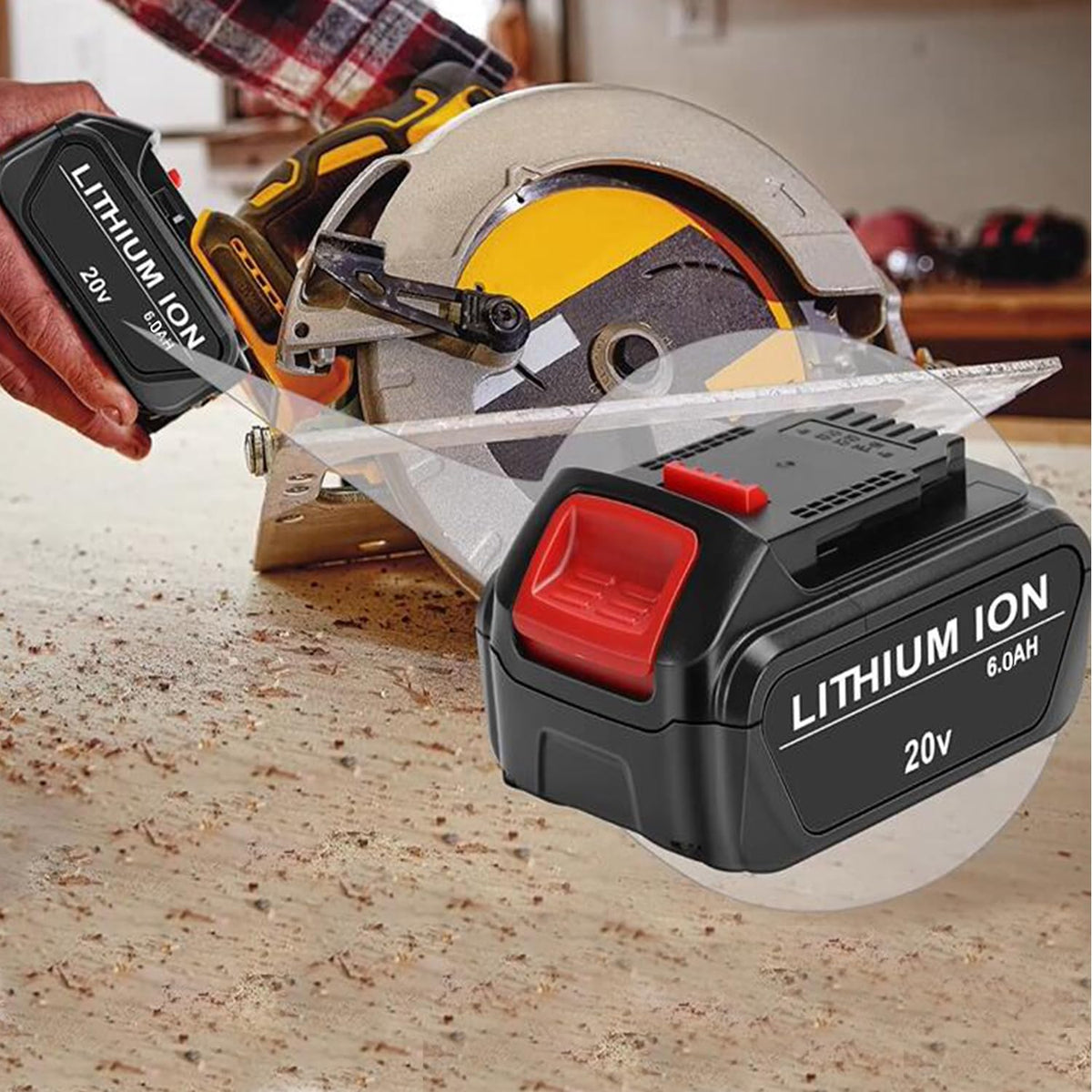 2 Pack 6.0Ah Replace Battery for 20V MAX Cordless Power Tools G9365