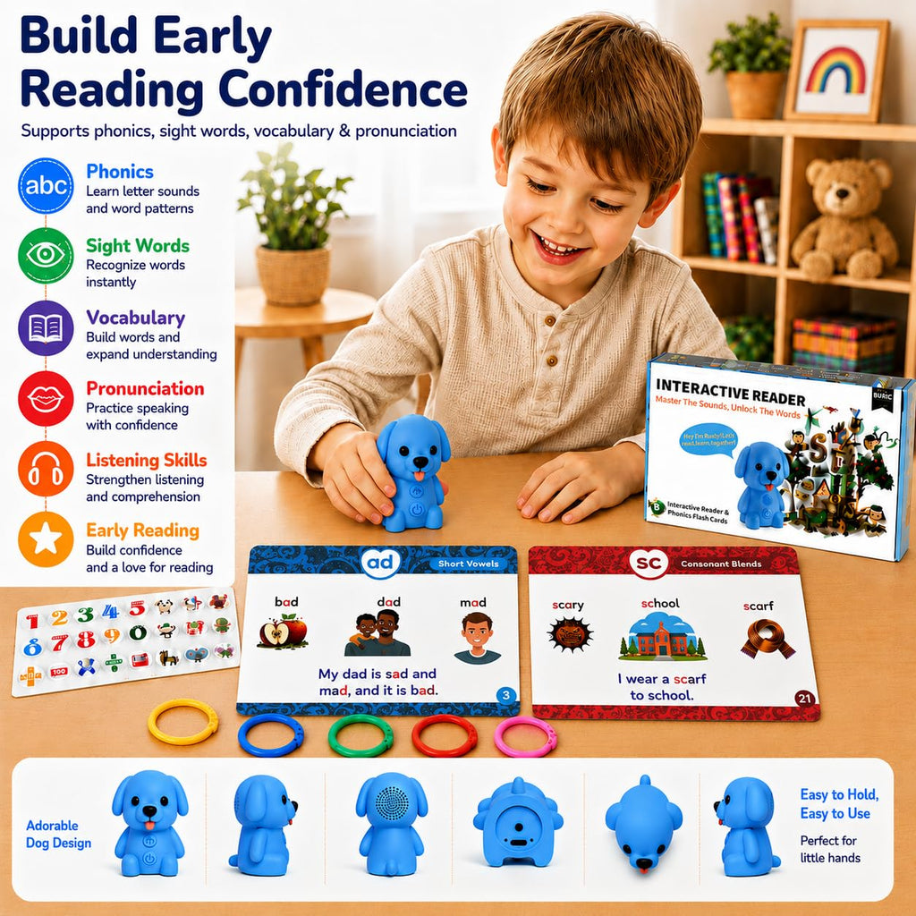 Phonics Learning Toy with Reader Dog, 148 Pages, 90 Stickers M47857