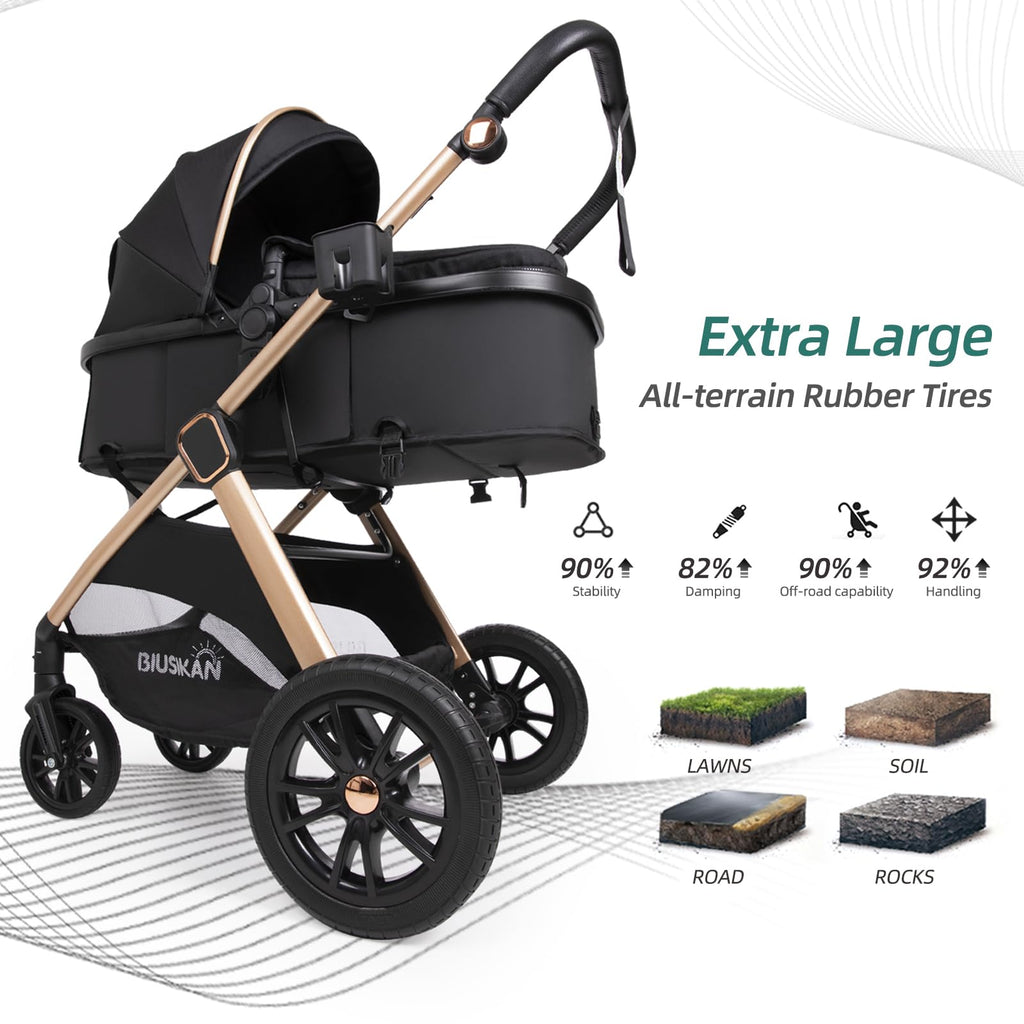 6-in-1 Convertible Baby Stroller with Bassinet F678