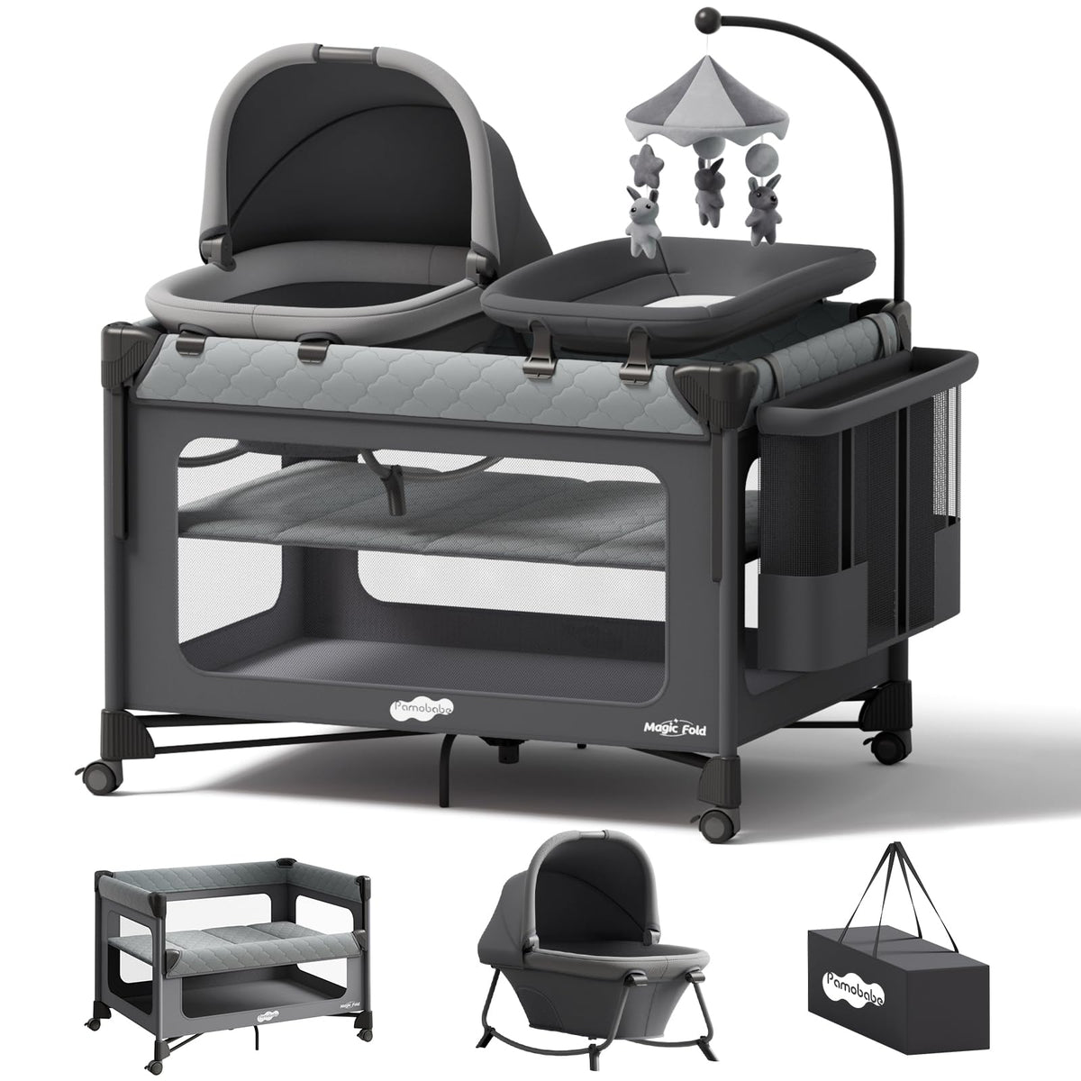 7 in 1 Pack and Play with Bassinet T6841