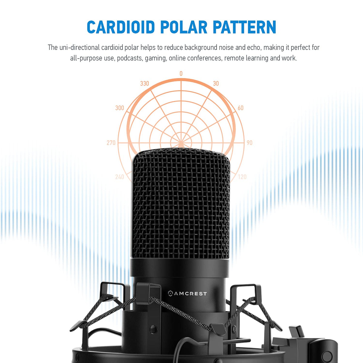 USB Microphone with Boom Arm, Pop-Filter, Shock Mount X173