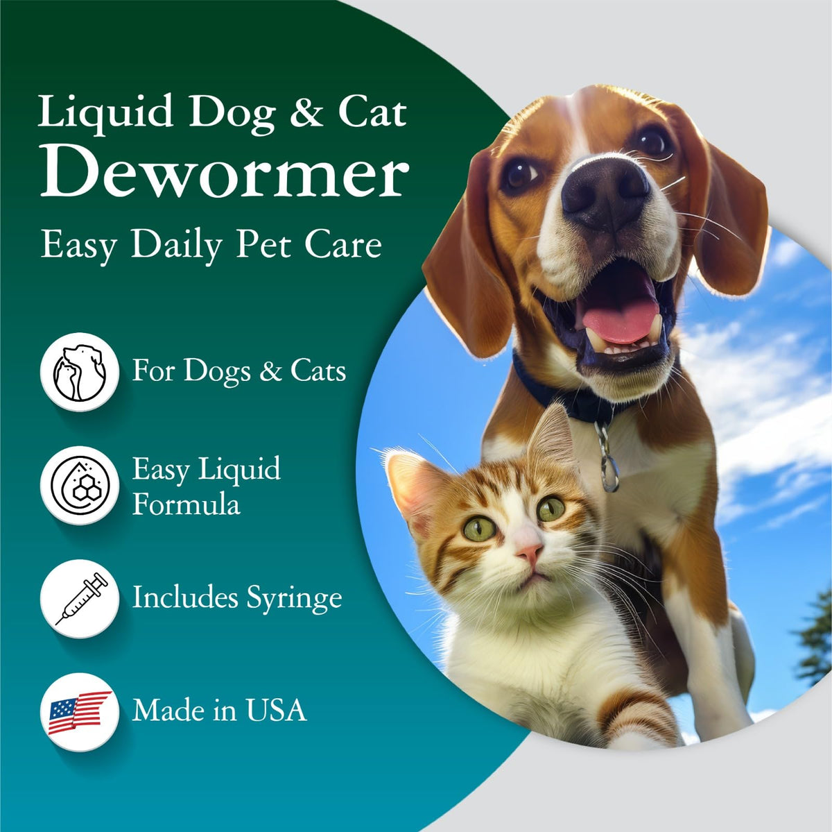 4 oz Vanilla Flavour Liquid Dog & Cat Dewormer with Syringe Z39419