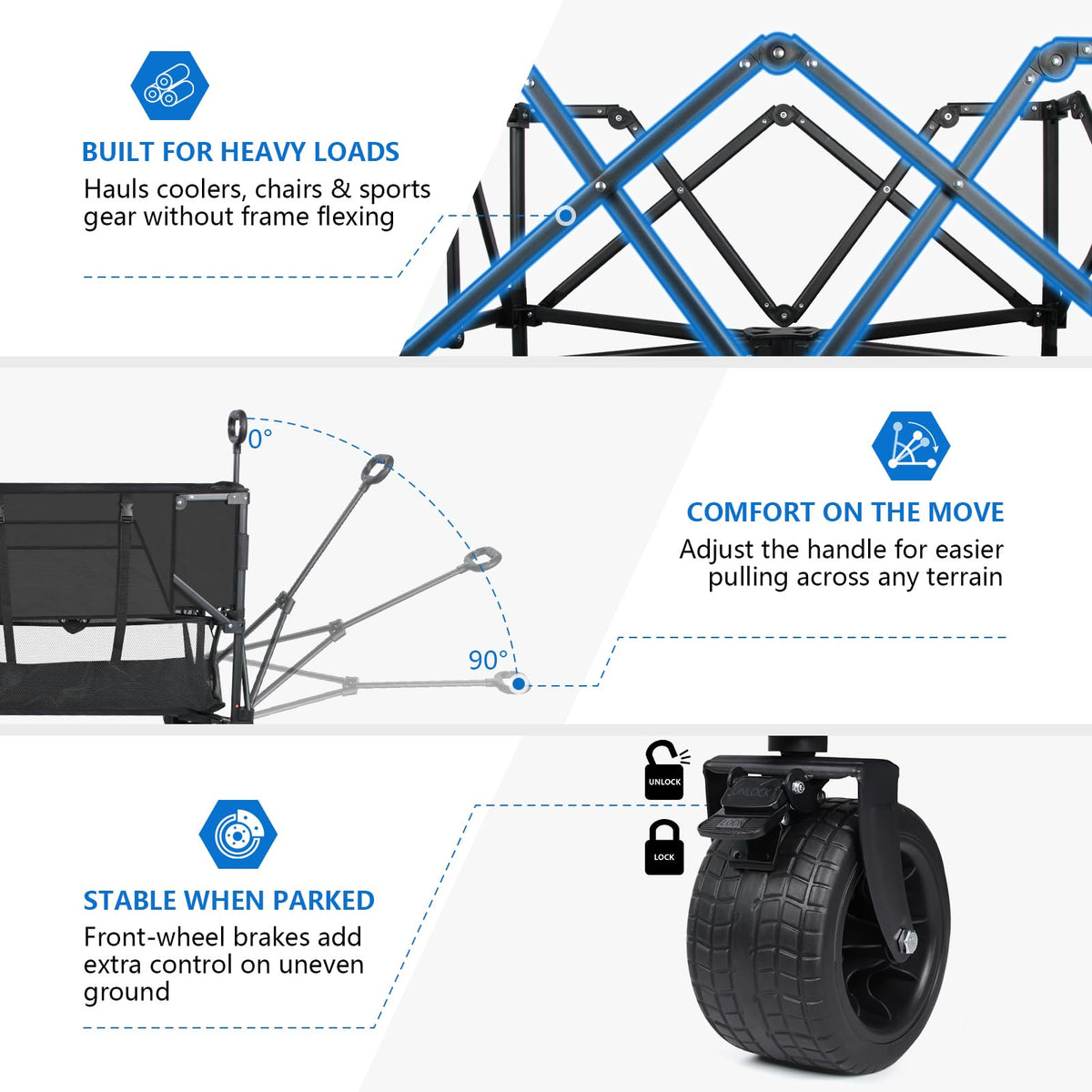 400L Foldable Utility Cart X6394