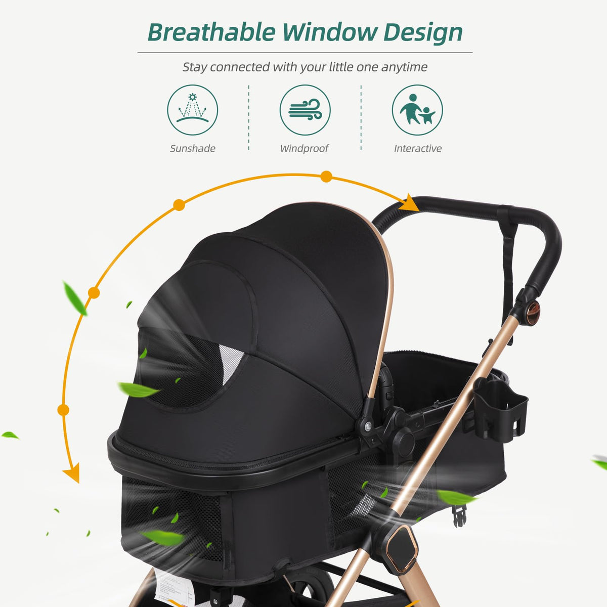 6-in-1 Convertible Baby Stroller with Bassinet F678
