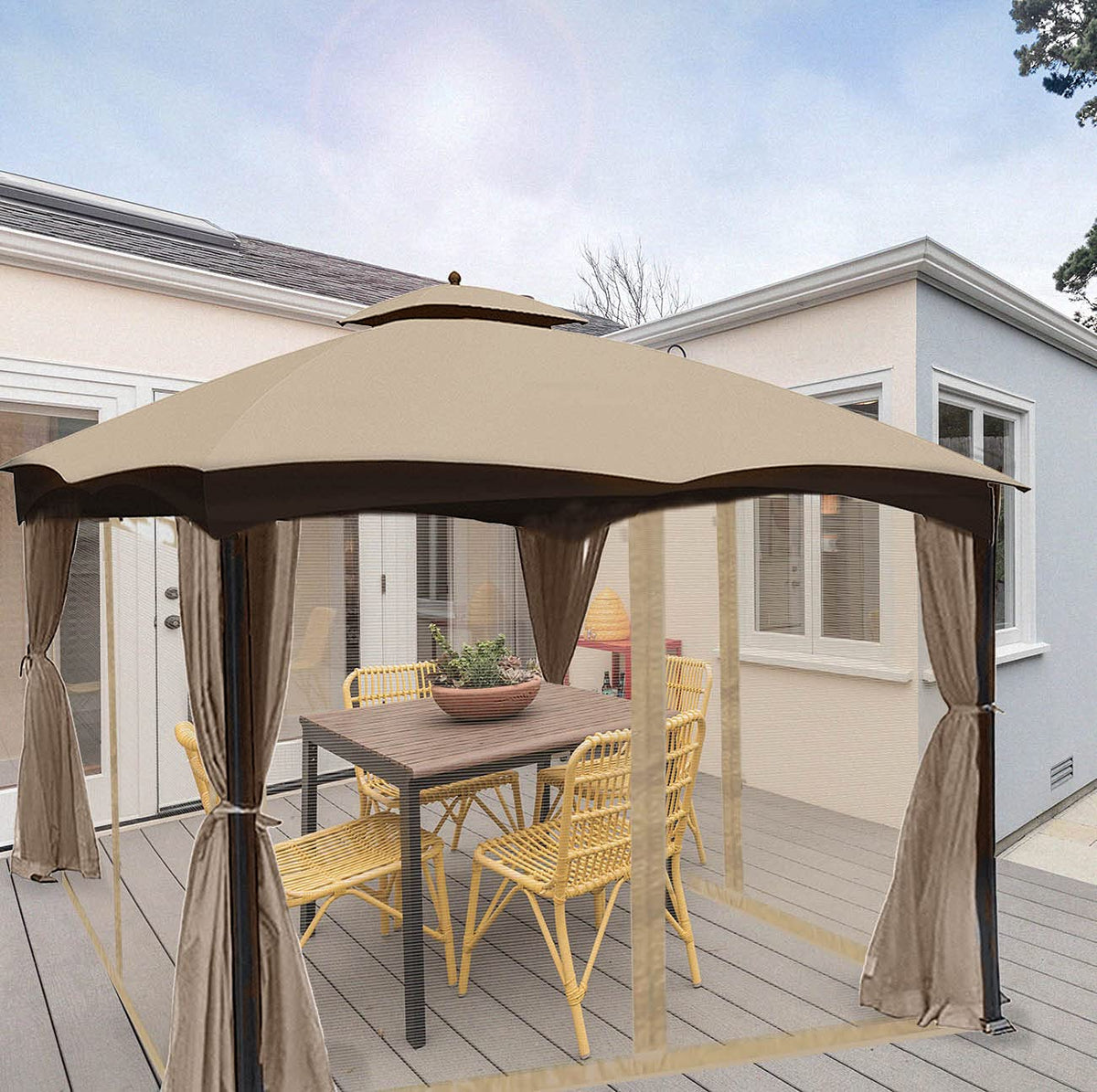 Beige 10 x 12 FT Mosquito Netting V82704