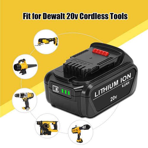 2 Pack 6.0Ah Replace Battery for 20V MAX Cordless Power Tools G9365