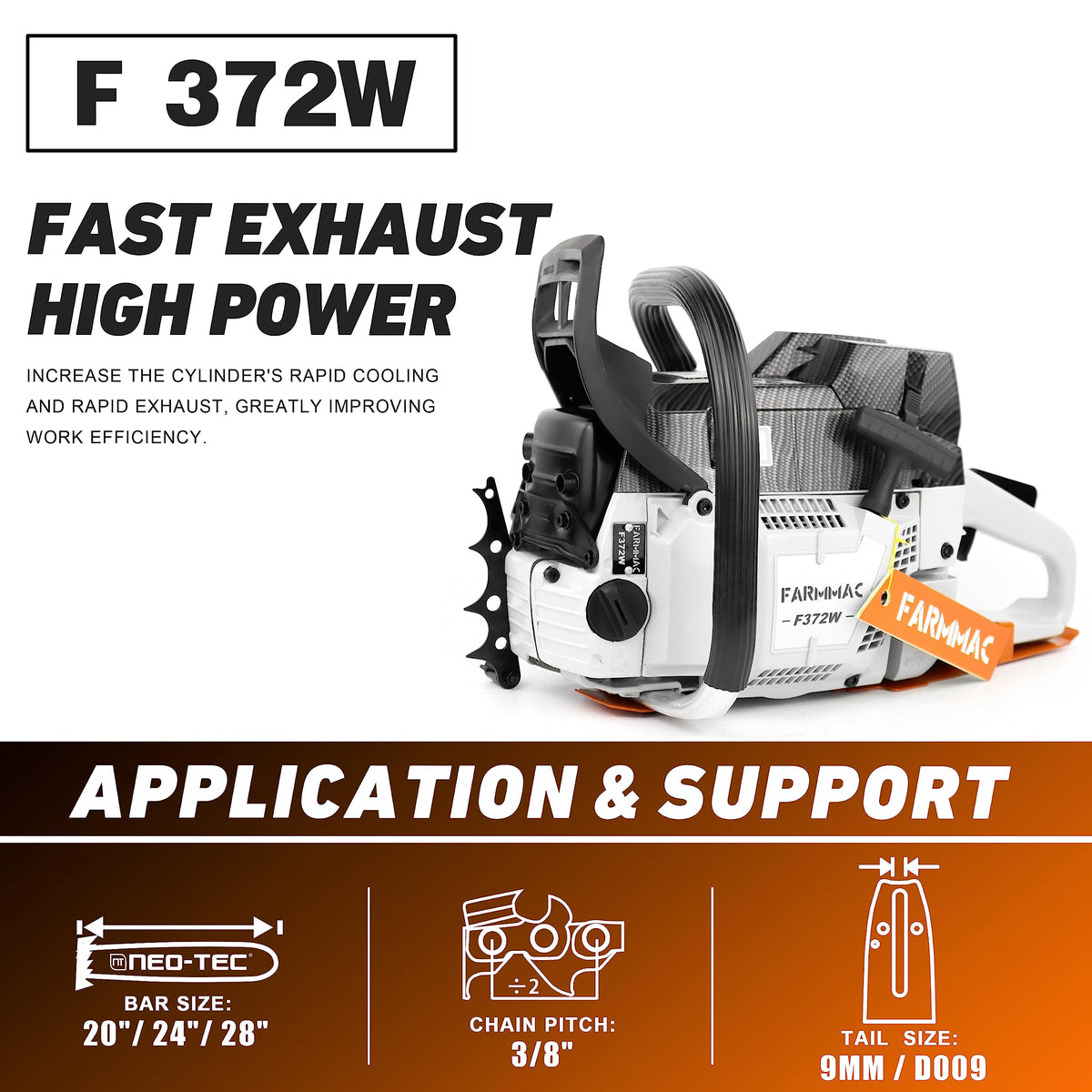 71cc Gas Chainsaw 24 Inch K642