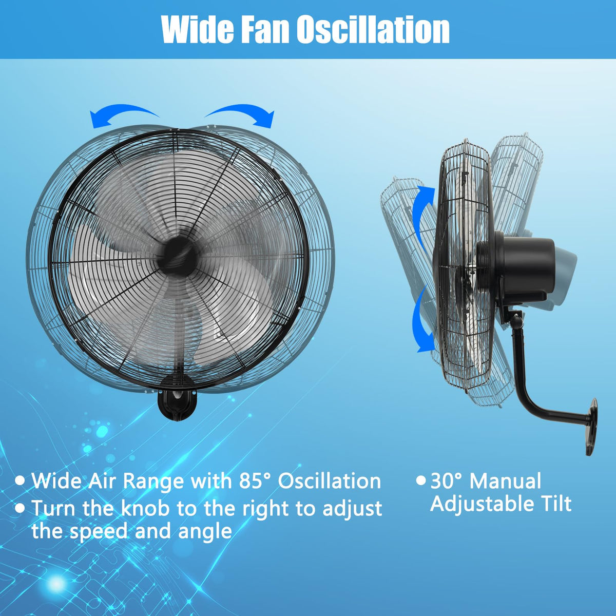 20 Inch Oscillating Wall Fan Z38450
