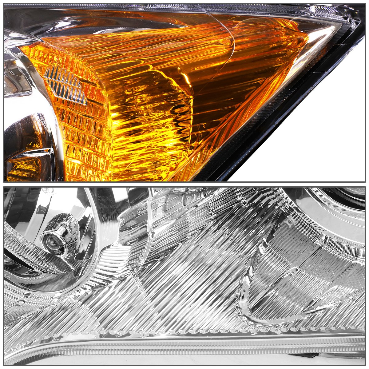 Projector Headlights Assembly Chrome Housing J3325
