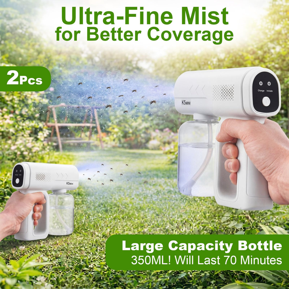 2 Pack Rechargeable Handheld Nano Sprayer K285262