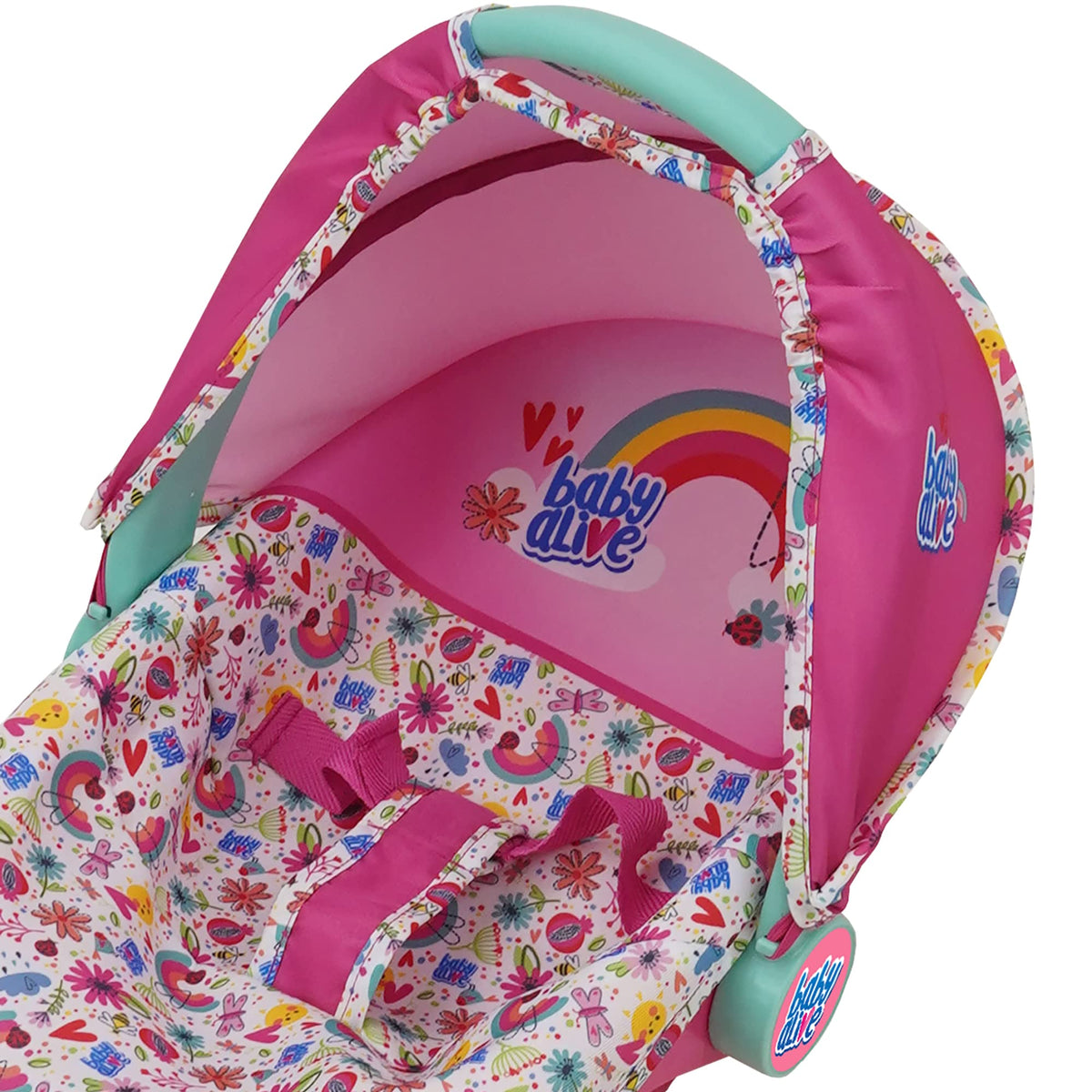 Pink & Rainbow 3-in-1 Doll Car Seat G738