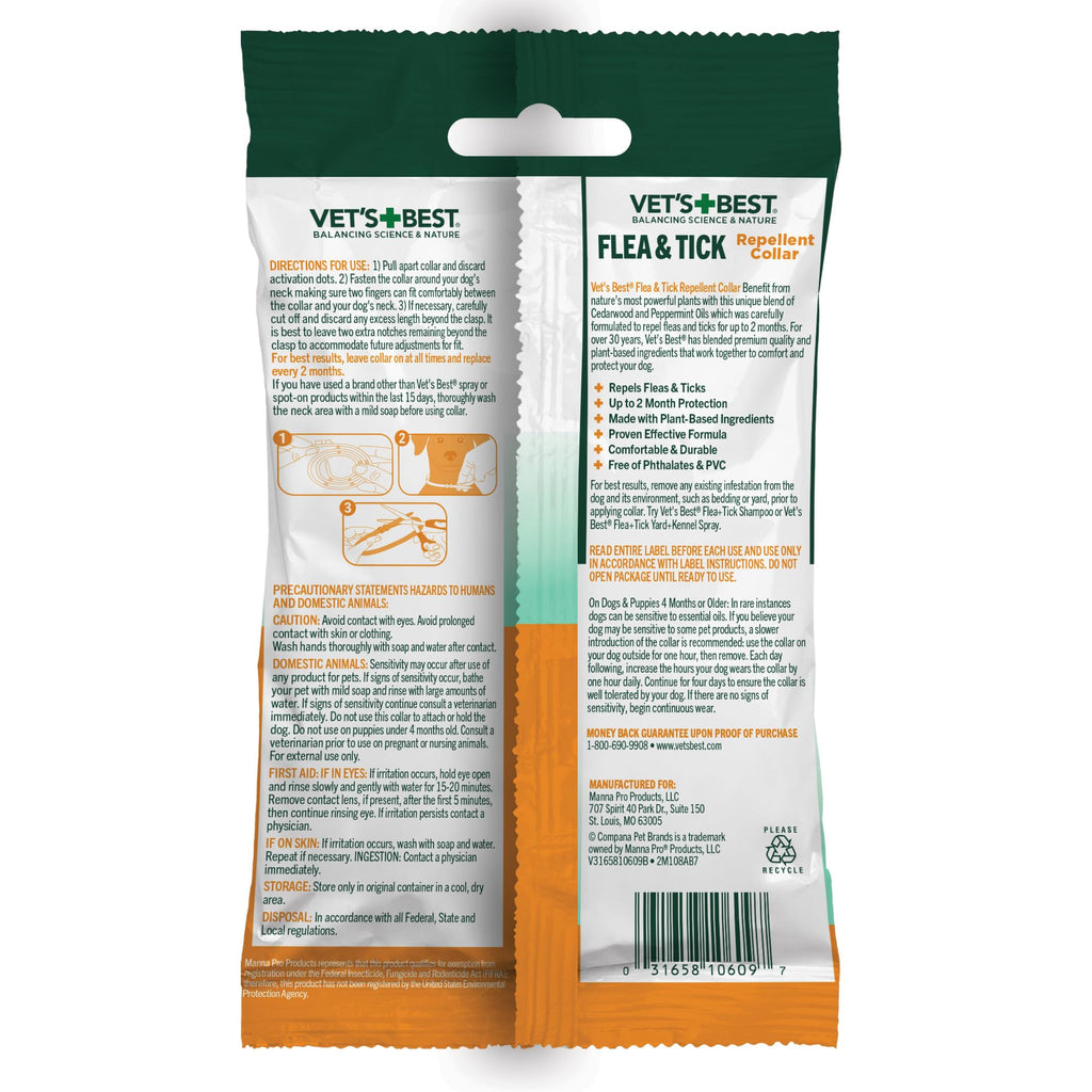 Plant-Based Flea & Tick Prevention Collar for Dogs D161