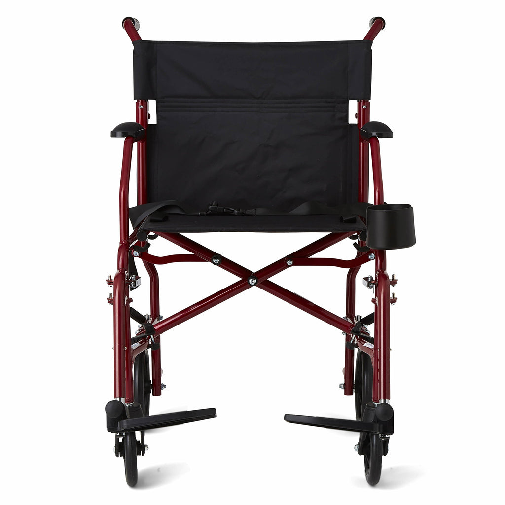 Ultra Lightweight Foldable Transport Wheelchair 19-Inch Seat K606