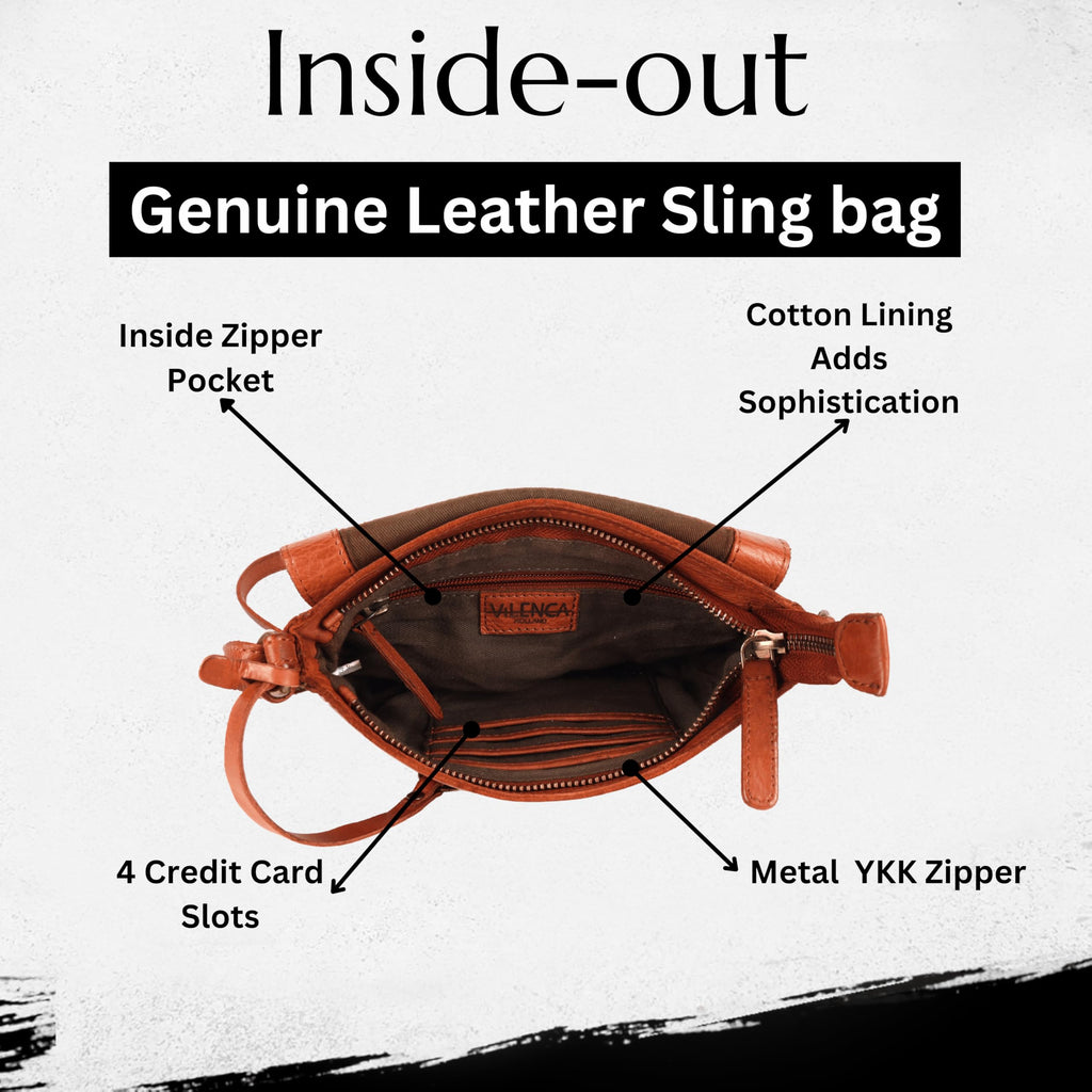 Italian Leather Small Crossbody Sling Bag R320