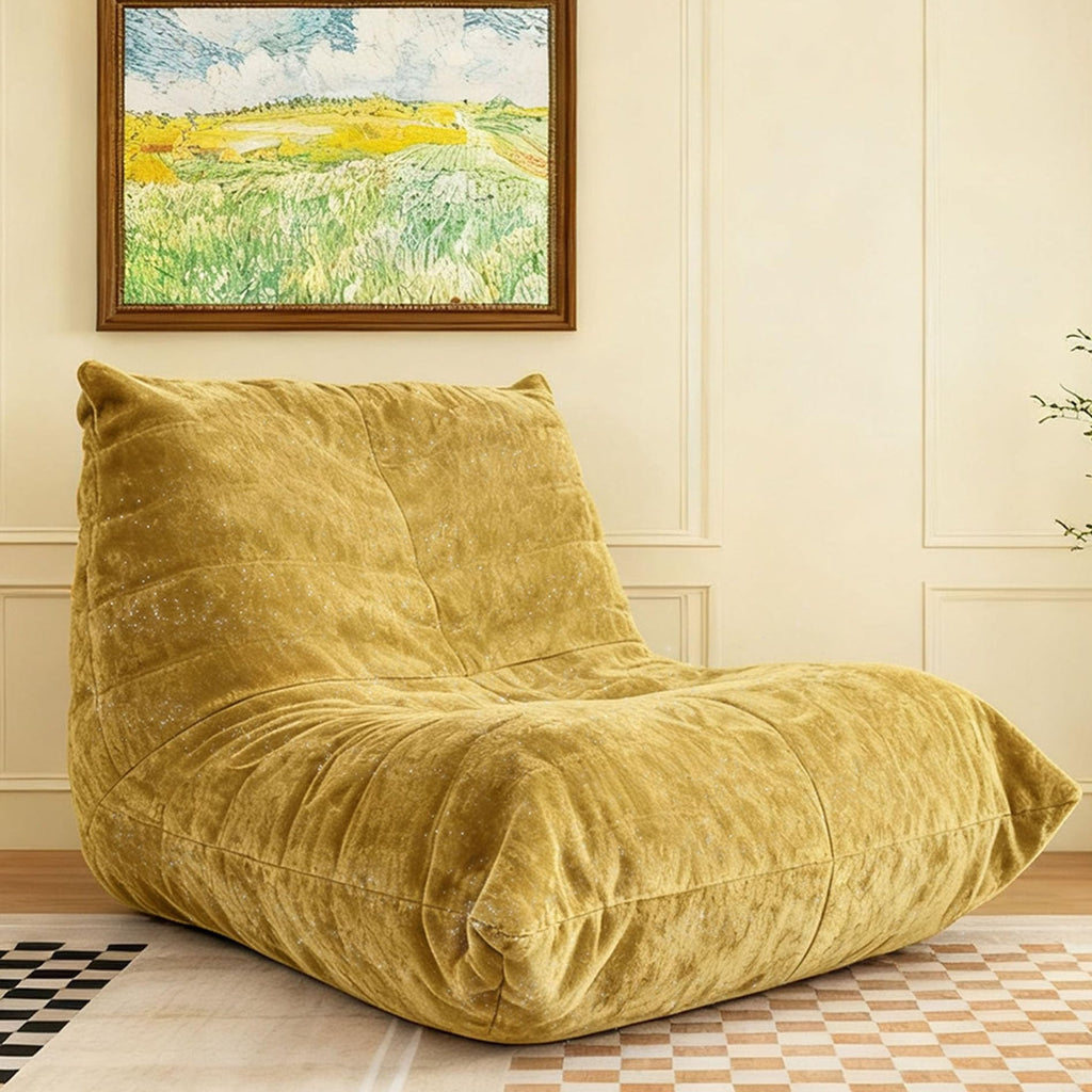 Yellow Bean Bag Chair with Memory Foam X368