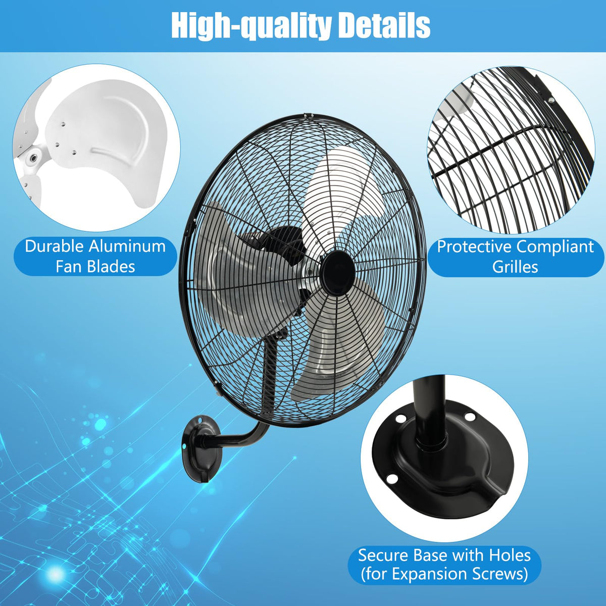 20 Inch Oscillating Wall Fan Z38450