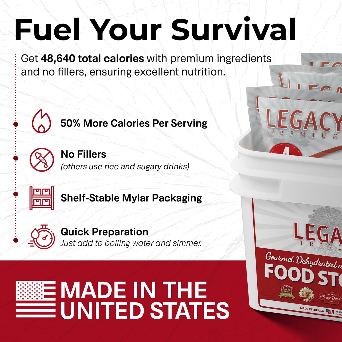 120 Serving Freeze Dried Emergency Food Supply Bucket D872840
