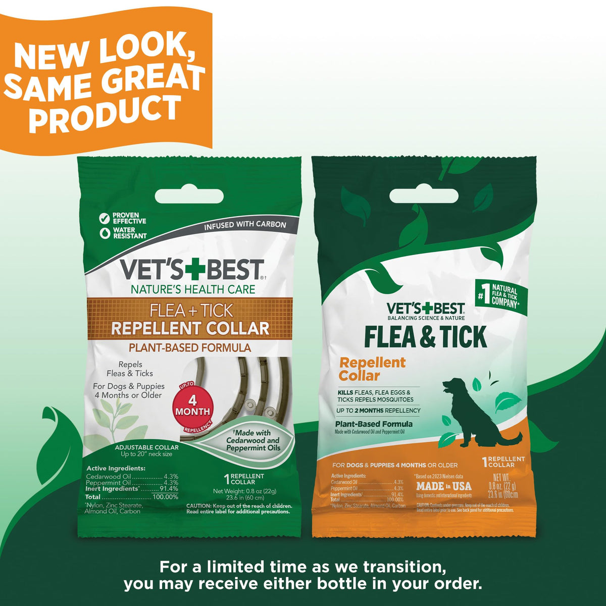Plant-Based Flea & Tick Prevention Collar for Dogs D161