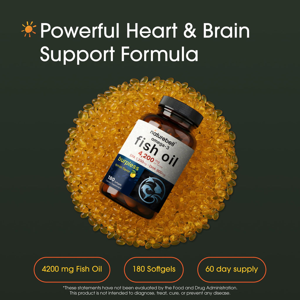 Omega-3 Fish Oil 180 Softgels Lemon Flavor R4511